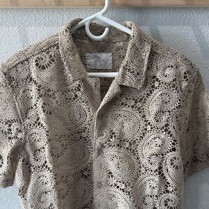 PacSun Beige Lace Top
